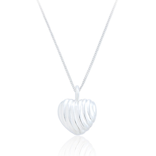 Margo Heart Pendant & Chain - Silver