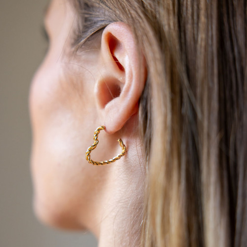Sephora Heart Hoop Earrings - Gold