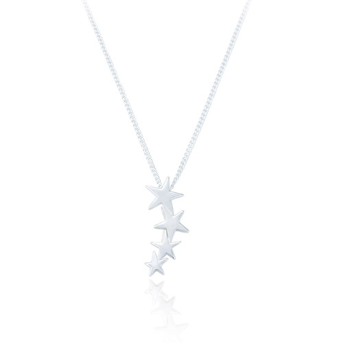 Claudia Stars Pendant & Chain - Silver