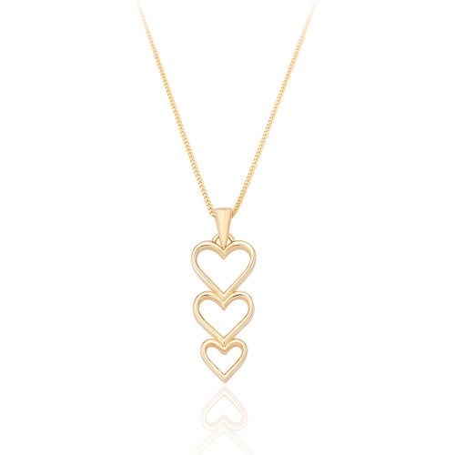 Clemence Heart Pendant & Chain - Gold