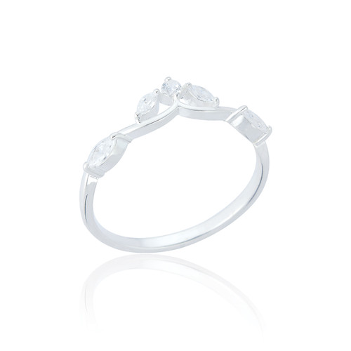 Augusta C.Z Stone Ring - Silver
