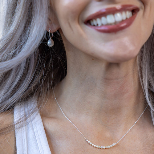 Fernanda Pearl Necklace - Silver