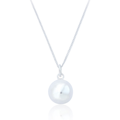 Azul Ball Pendant & Chain - Silver