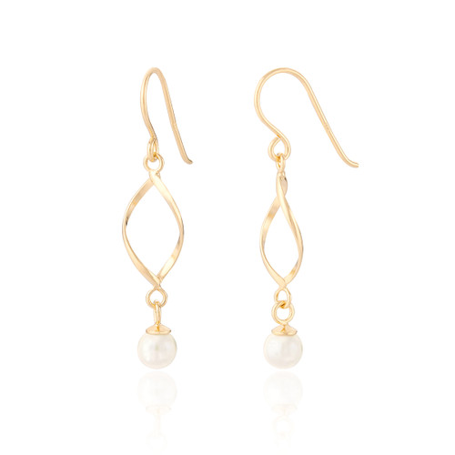 Kerry Pearl Drop Earrings - Gold