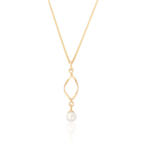 Kerry Pearl Pendant & Chain - Gold