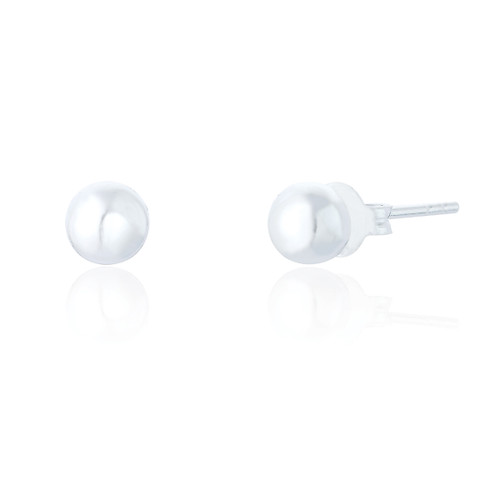 Diaz Ball Stud Earrings - Silver