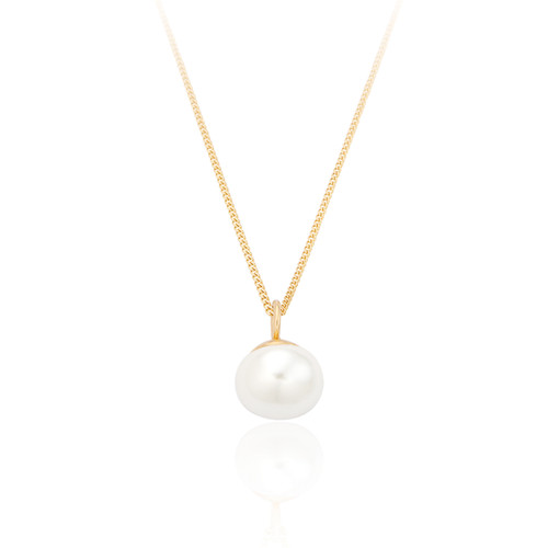 Elinor Pearl Pendant & Chain - Gold