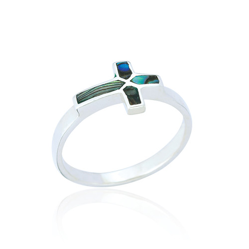 Lira Cross Ring - Abalone