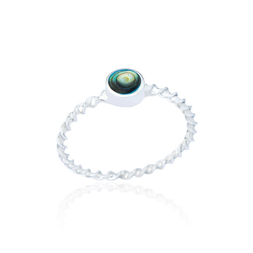Lira Rope Ring - Abalone