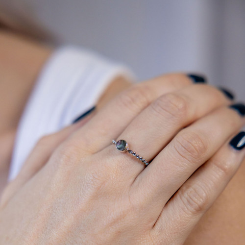 Lira Rope Ring - Abalone