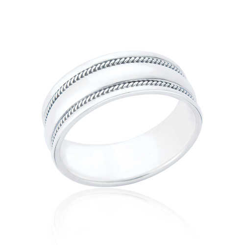 Isaac Men's Band Ring - Silver