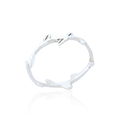 Candice Branch Ring - Silver