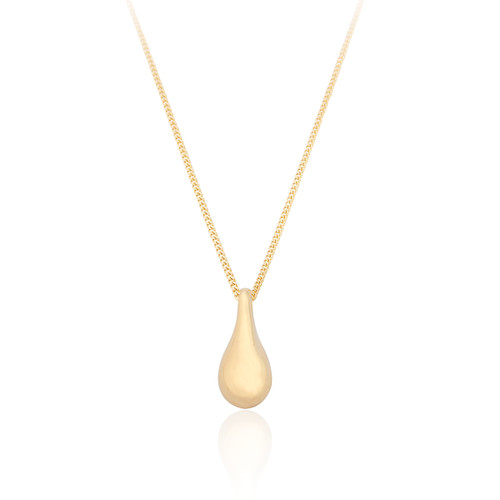 Arlene Droplet Pendant & Chain - Gold