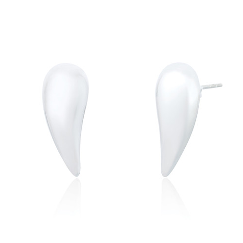 Dassa Long Droplet Earrings - Silver