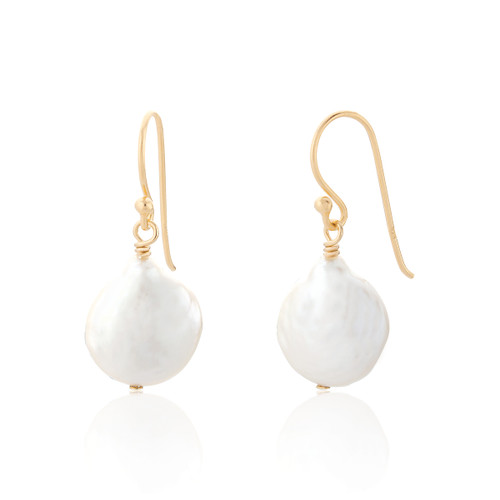 Joanne Pearl Drop Earrings - Gold