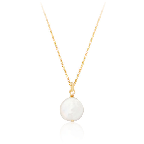 Joanne Pearl Pendant & Chain - Gold