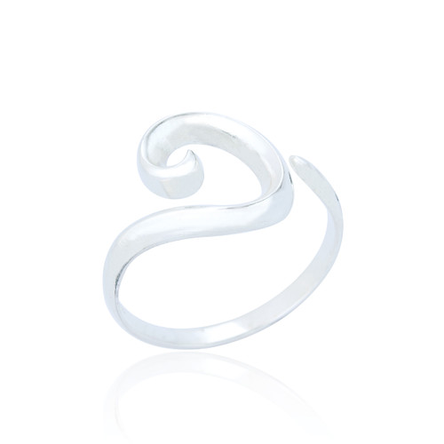 Solia Swirl Open Ring - Silver