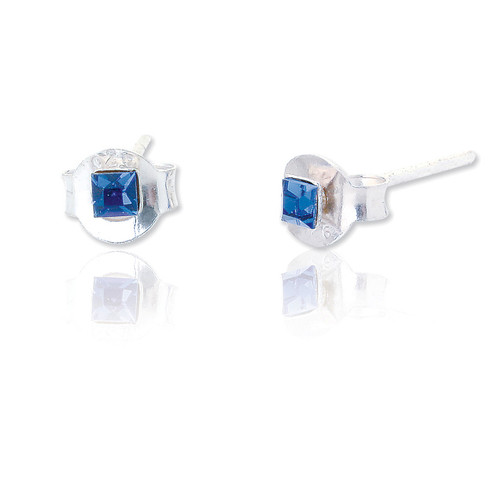2mm Square Sapphire (5 PAIR PACK)