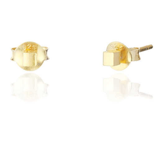 Square Stud 2mm - Gold Plate  (3 PAIR PACK)