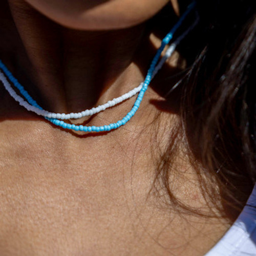 Bali Beaded Necklaces - Turquoise (3 PACK)