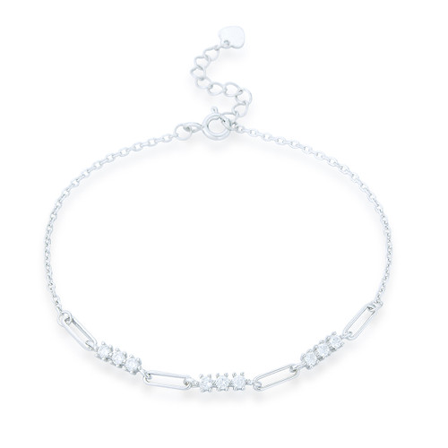 Aleks C.Z Link Bracelet - Silver