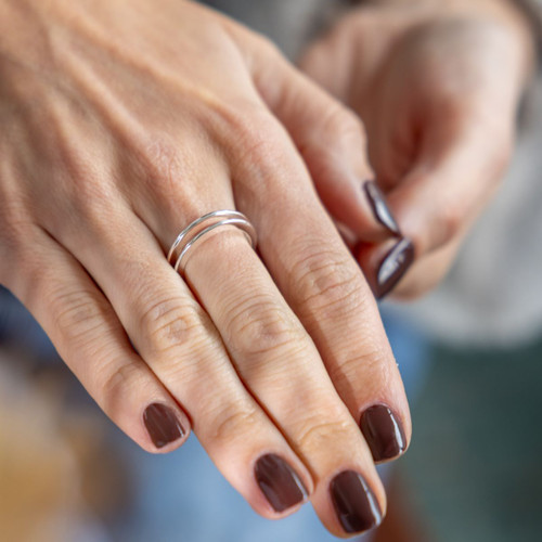 Ticia Double Ring - Silver
