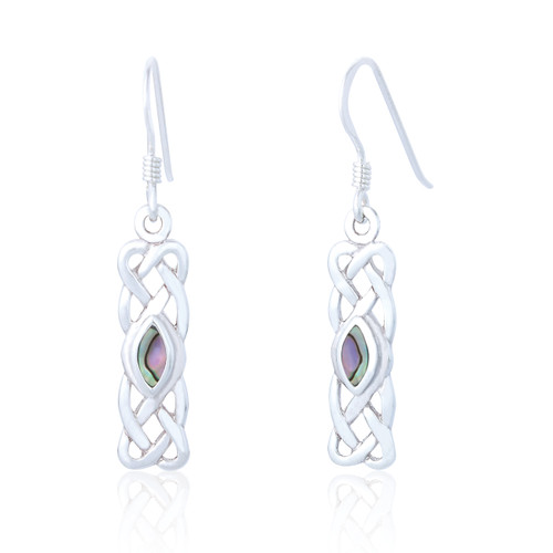 Peggy Celtic Drop Earrings - Abalone