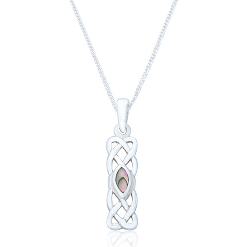 Peggy Celtic Drop Pendant - Abalone