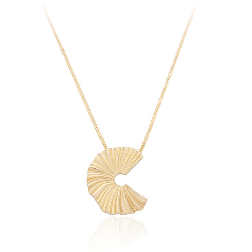 Akari Fan Pendant & Chain - Gold