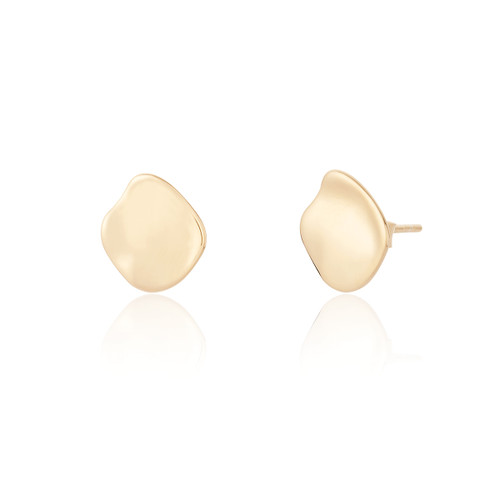 Lior Abstract Disc Stud Earrings - Gold