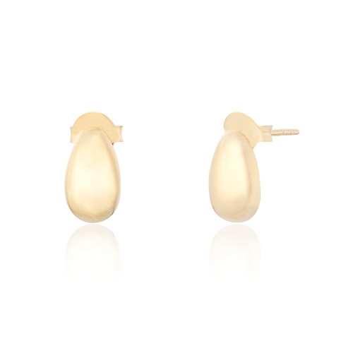 Eska Pebble Stud Earrings - Gold
