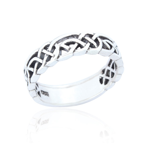 Lorcan Mens Celtic Knot Ring - Silver