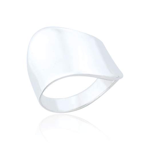 Caia Chunky Wave Statement Ring - Silver