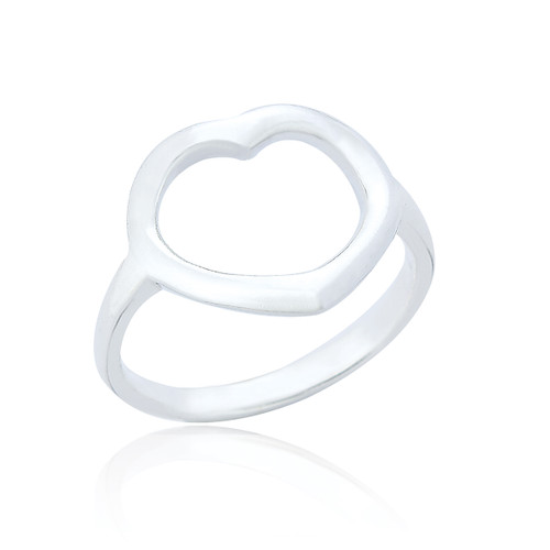 Zaha Open Heart Ring - Silver
