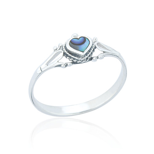 Zaha Heart Ring - Abalone