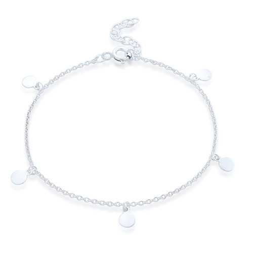 Carin Five Coin Bracelet - Silver