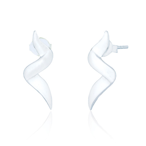 Kalina Twist Stud Earrings - Silver
