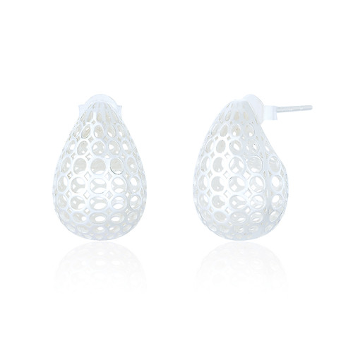 Virginia Droplet Stud Earrings - Silver