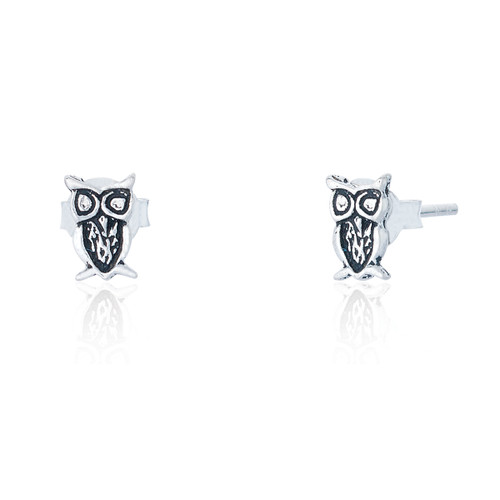 Wise Owl Stud - Silver (3 pair pack )