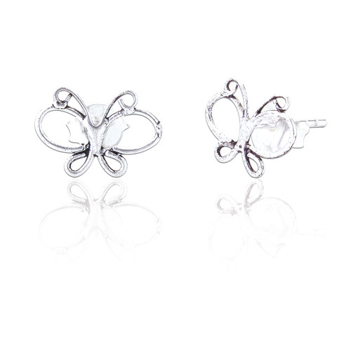 Butterfly Outline Stud  (3 pair pack )