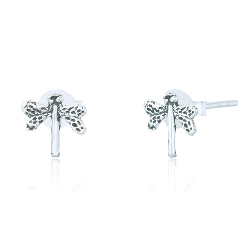 Dragonfly Studs - Silver (3 pair pack )