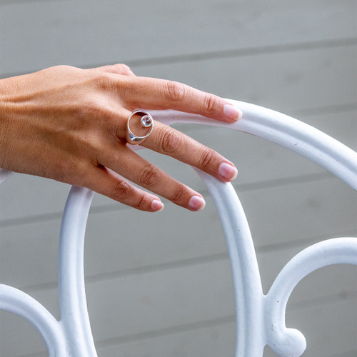 Aleyna Statement Ring - Blue Topaz