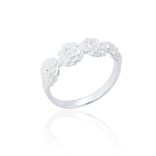 Ema Floral Ring - Silver