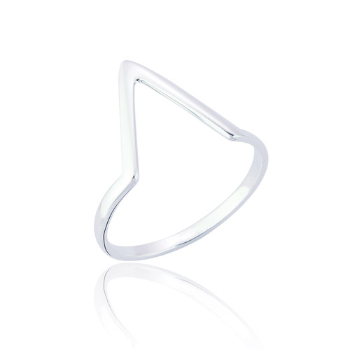 Kiki V-Shaped Ring - Silver