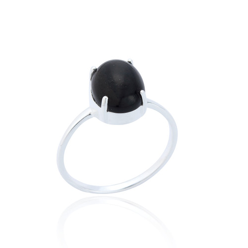 Ria Large Stone Ring - Black Onyx