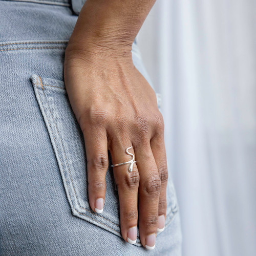 Rasa Snake Ring - Silver