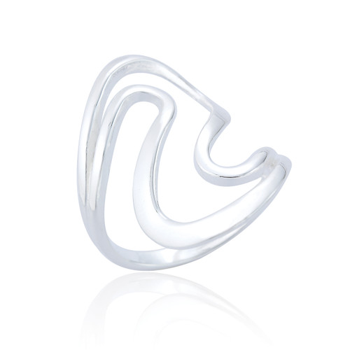 Siobhan Swirl Statement Ring - Silver
