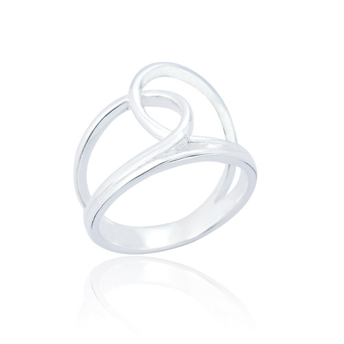 Siobhan Interlocking Statement Ring - Silver