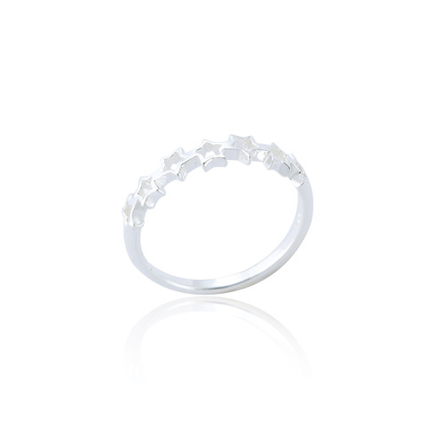 Mollie Girls Star Ring - Silver (5 PACK)