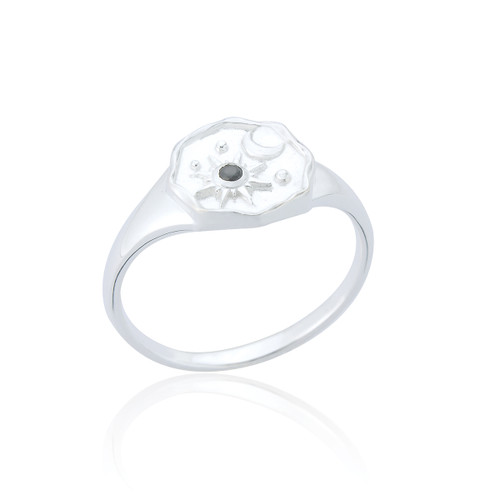 Lima C.Z Moon & Star Ring - Silver